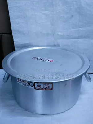 25 LTR Aluminium Sufuria With Handle +Lid /Uken Heavy Gauge Sufuria