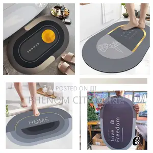 Greyish Design Rubber Bottom Absorbent Doormats