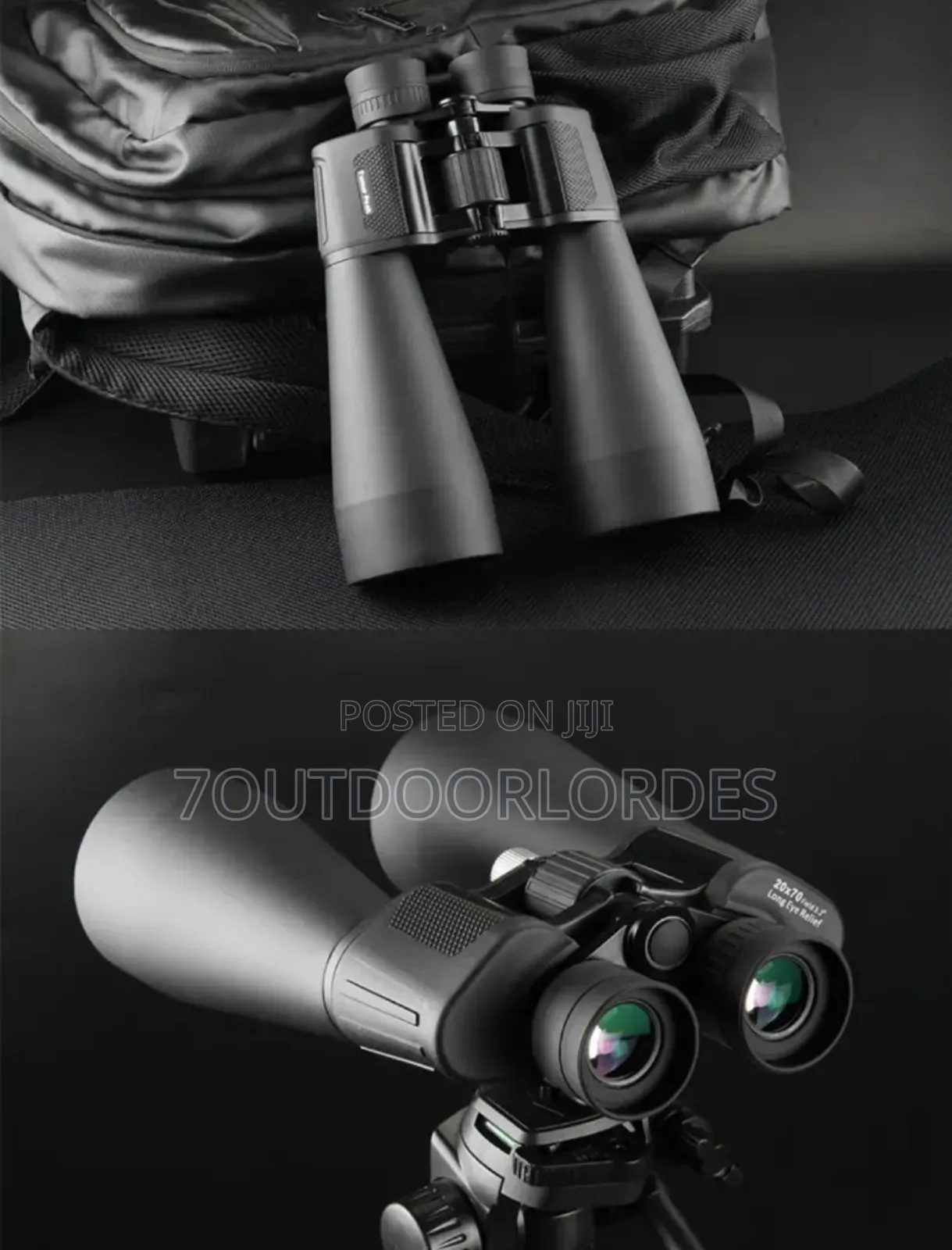 20x70 High-Power Binoculars With a Tripod