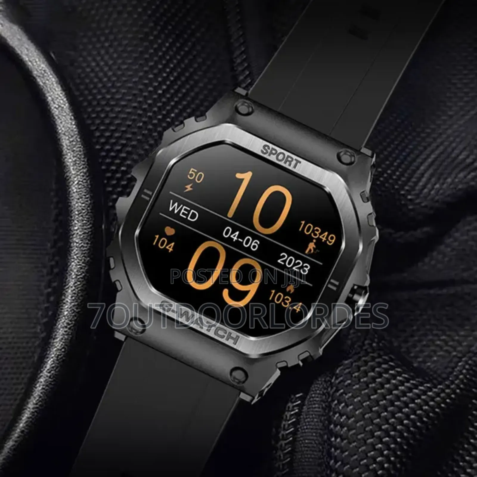 Tactical Outdoor Smart Sport Watch With 1 Extra Strap