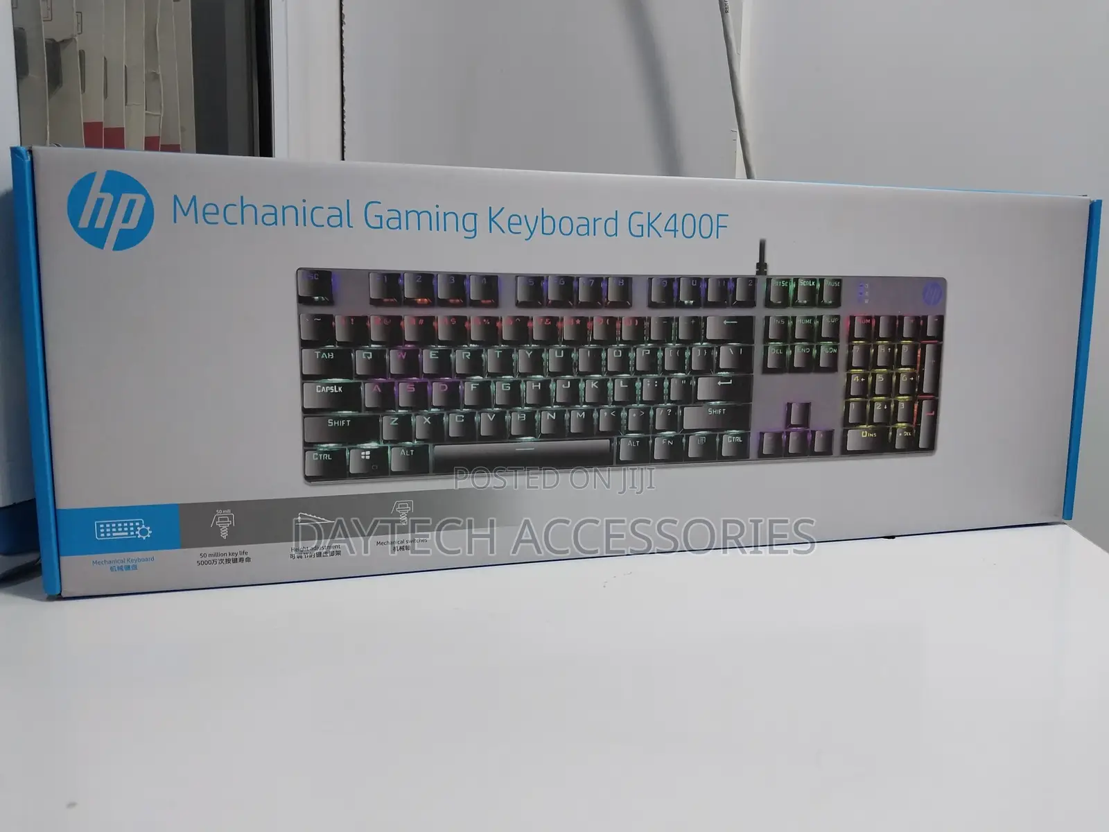 Mechanical Keyboard With RGB Backlit Hp Gk400f Mechanical