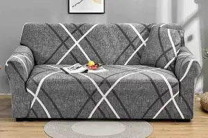 Grey Printed Sofa Covers