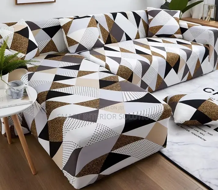 L-Shaped Printed Sofa Cover