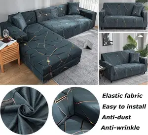 Printed L-Shaped Sofa Cover