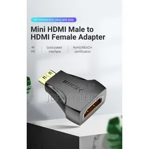 Vention Mini Hdmi Male to Hdmi Female Adapter Black