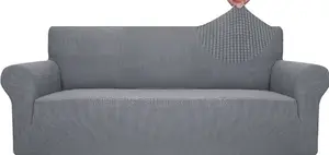 Plain Grey Elastic Sofa Cover