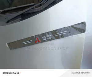 4pcs Mitsubishi Carbon Finish Door Step Stickers