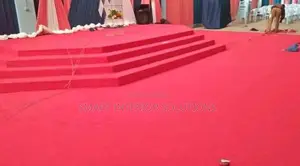Red Wall to Wall Delta Office Church Carpet