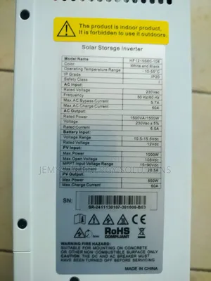 1.5kw 12v 60amps Srne Hybrid Solar Inverter
