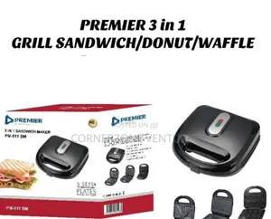 Premier 3in1, Waffle, Grill Sandwich, Donut