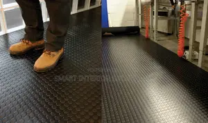 Black Anti-Slip Rubber Coin Carpet