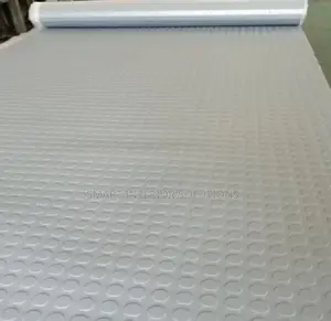White Rubber Coin Carpet