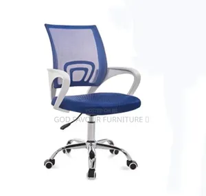 Beautiful Blue Swivel Mesh Office Chair Eq9kj