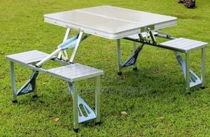 Aluminum Foldable Camping Picnic Table and Chairs