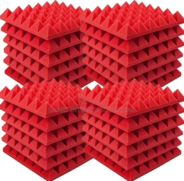 Red Soundproof Acoustic Foam Panel