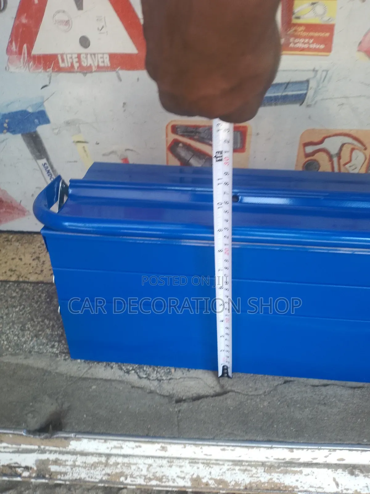 Empty Blue Tool Box