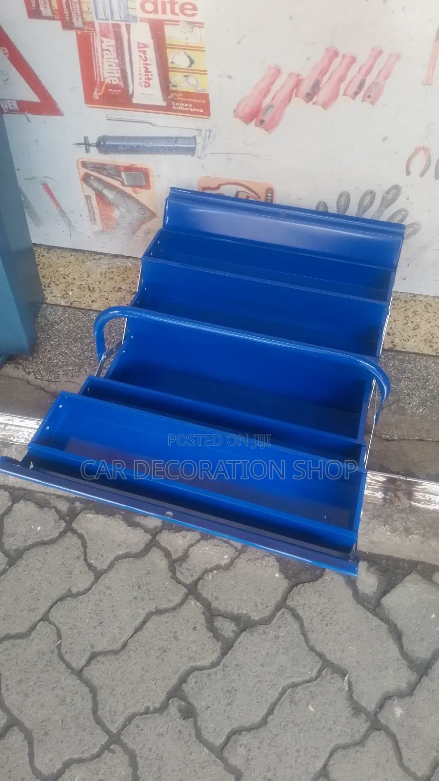 Empty Blue Tool Box