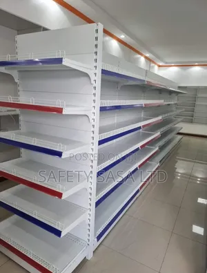 Single Sidedshelf Supermarket Shelves / Retail Light Load Shelves
