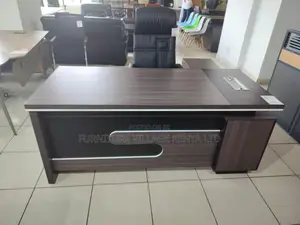 Executive Desk; 1800mm L-Shaped Office Table With Drawers