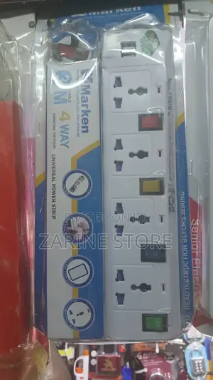 Marken 4 Ways Extension Cable Corded 3 Metres 2 Usb Port