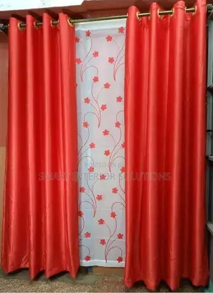 Orange Cotton Curtains