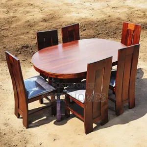 Dining Table a Walnut Brown Neat 6 Seater Dining Table