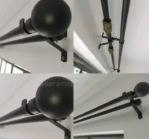 Black Jua Kali Curtain Rod
