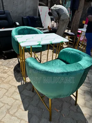 Green Set Manicure Chairs And Manicure Table