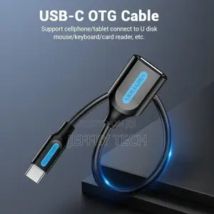 Vention Usb C Male to Usb 2.0 a Female Otg Cable 0.15m