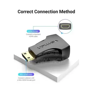 Vention Mini Hdmi Male to Hdmi Female Adapter Black