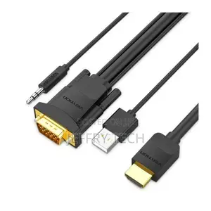 Hdmi to Vga Cable With Audio Output Usb Power Supply 1.5m