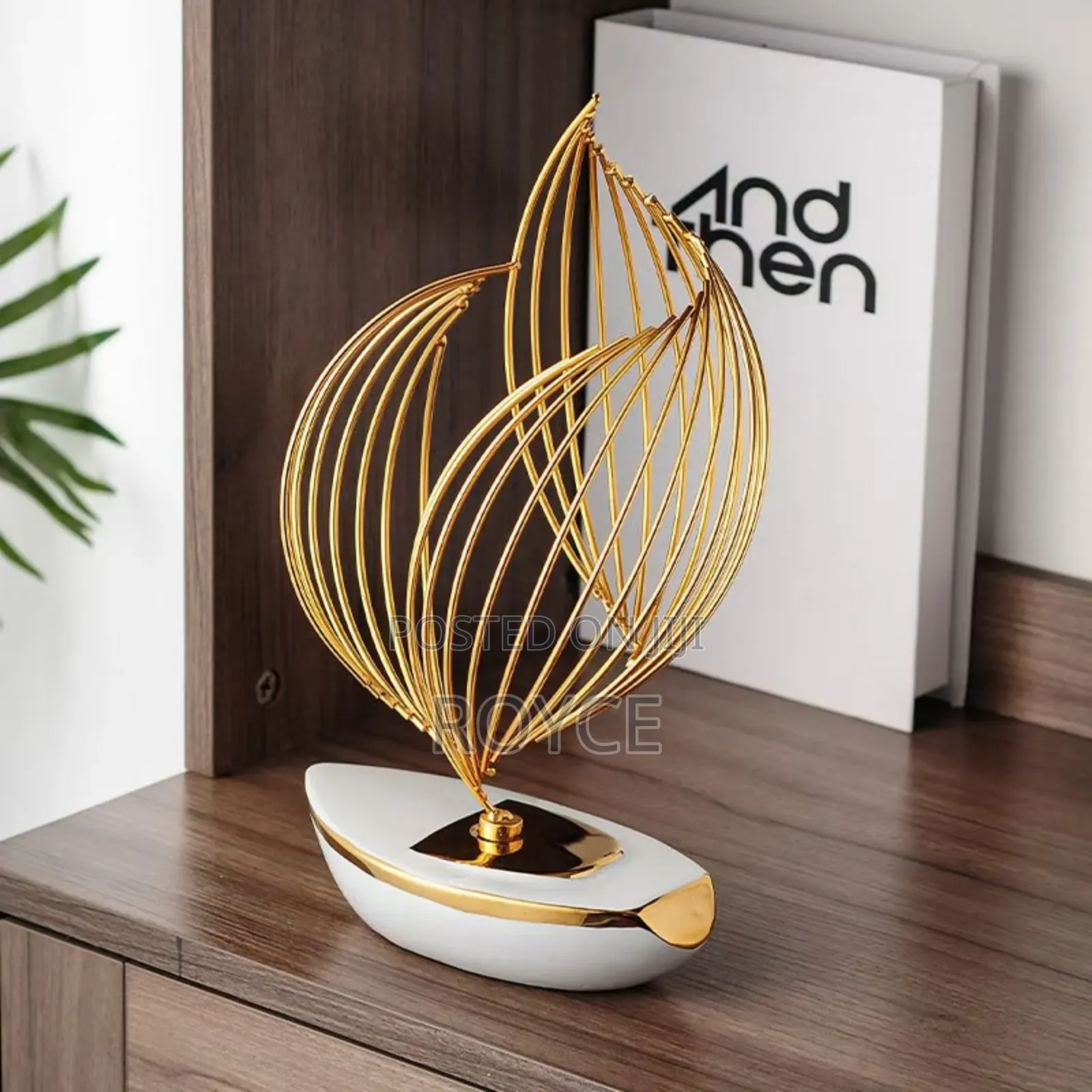 Ceramic Sailing Boat Decor