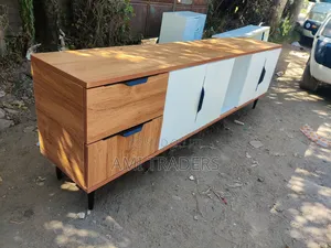Black Natural Tv Stand 6ft
