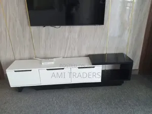 Elite Black White Tv Stand