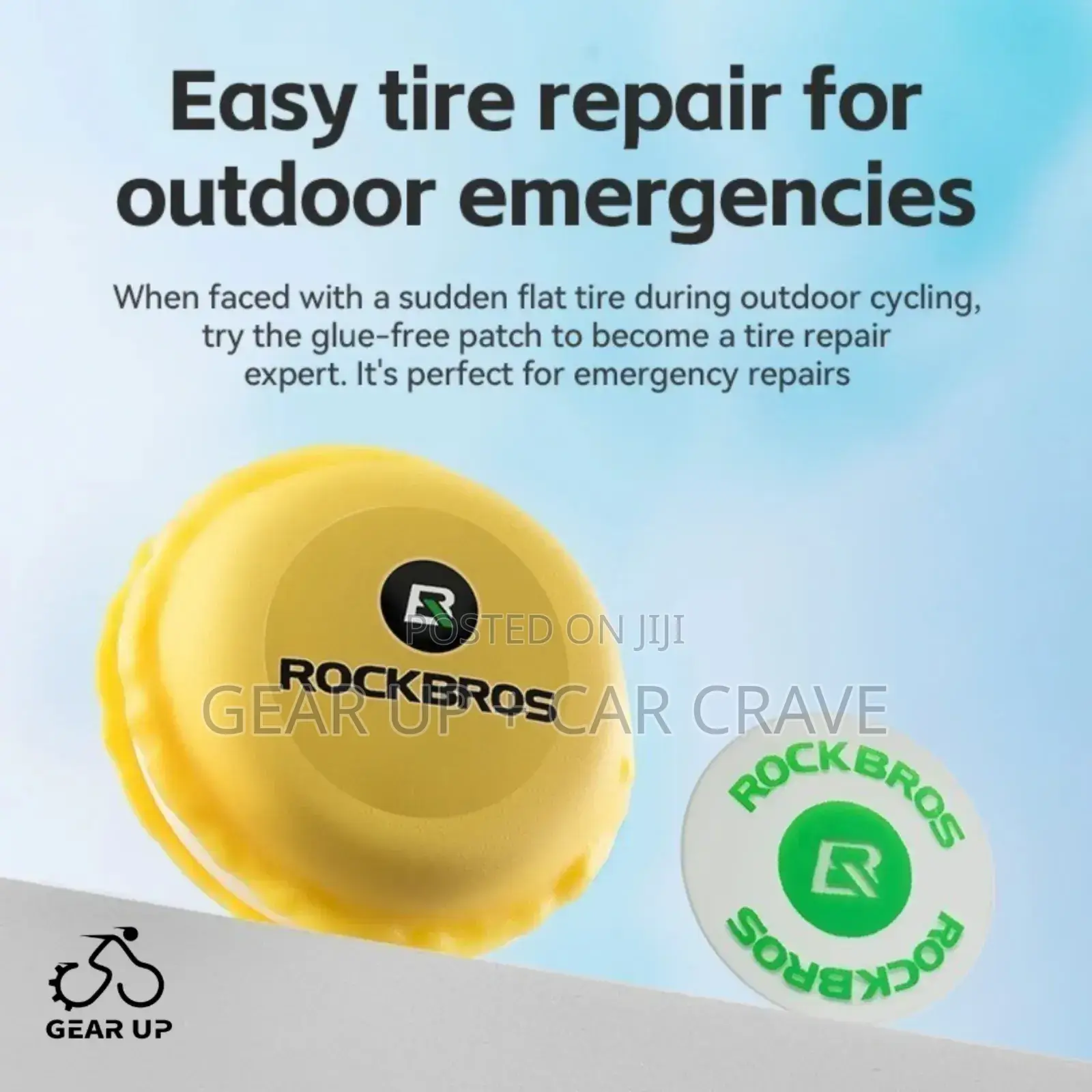 Rockbros Puncture Repair Patches Glue-Free 6pc