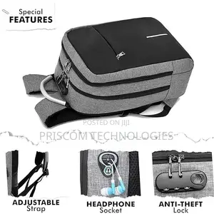 Men/Women Laptop Bag With Usb Charging Cable, Numeric Lock