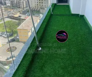 Turf Green Grass Carpet Decor Glass Balcony Space