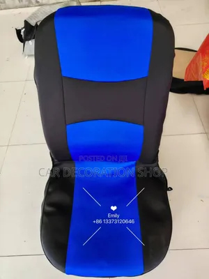 5seater Blue Black Seat Cloth Fabric Cover