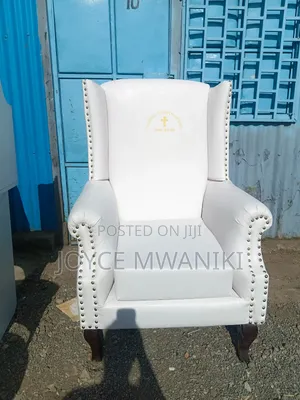 Pastor or Bishop Church Chair, White 