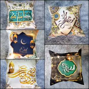 2 (A Pair) Eid Mubarak Home Decor Cushion