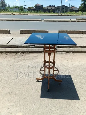 High Bar Square Table, Black and Gold 