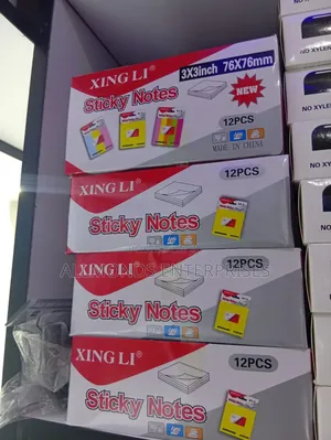Box of Sticky Notes- Multicolor 3*3, 12pcs of 100sheets Each