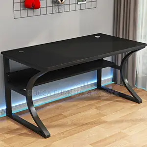 Clerical Desking: Black Steel Frame Clerical Work Desk