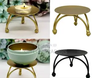 Iron Plated Candle Holders Pillar Metal