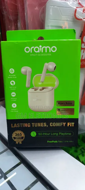 Oraimo Free Pods Neo Deep Bass Earbuds - Light Gold