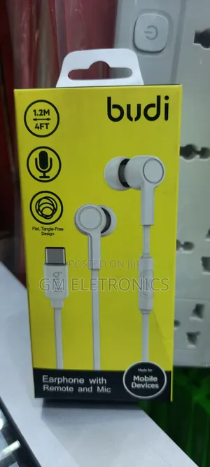 Budi Wired Type-C Earphones With in- Built-in Microphone.
