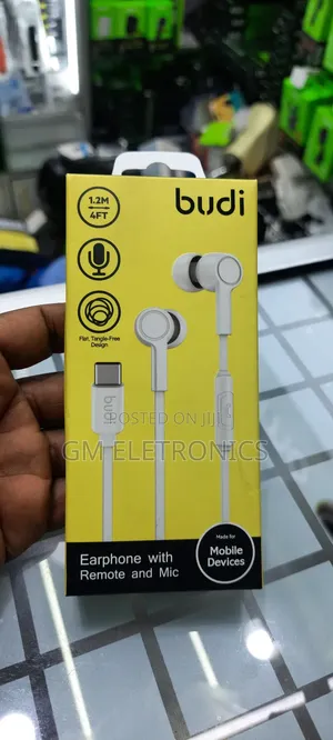 Budi Wired Type-C Earphones With in- Built-in Microphone.