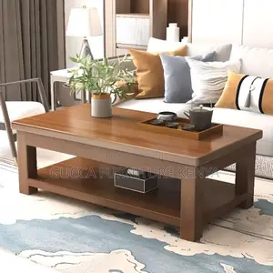 Coffee Tables: Office Rectangular Lumber Side Coffee Table