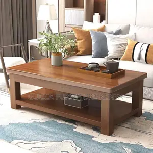 Coffee Tables: Office Rectangular Lumber Side Coffee Table