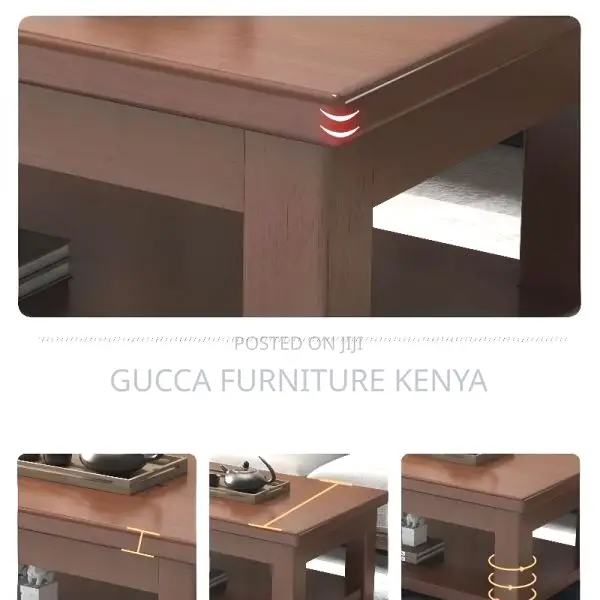 Coffee Tables: Office Rectangular Lumber Side Coffee Table